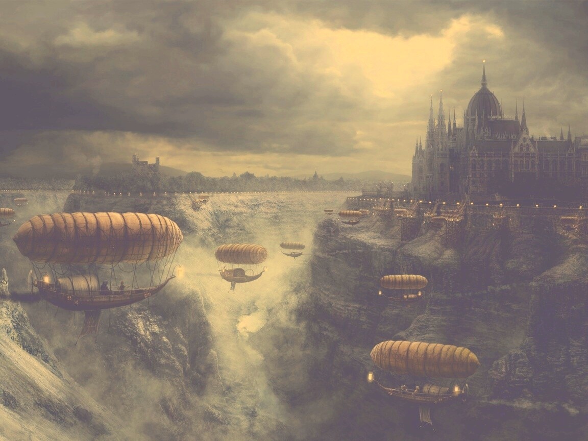 Фентезийный Будапешт обои