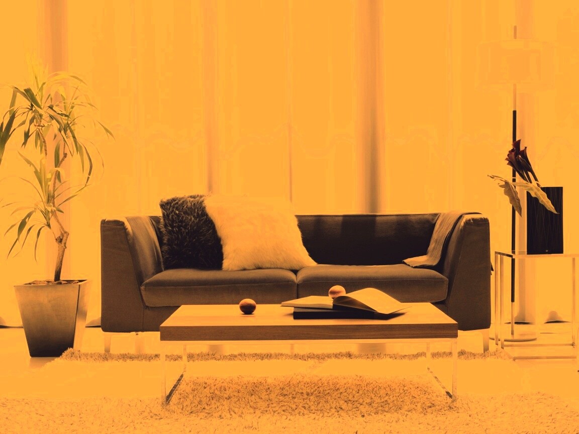 Гостиная с интересным дизайном обои