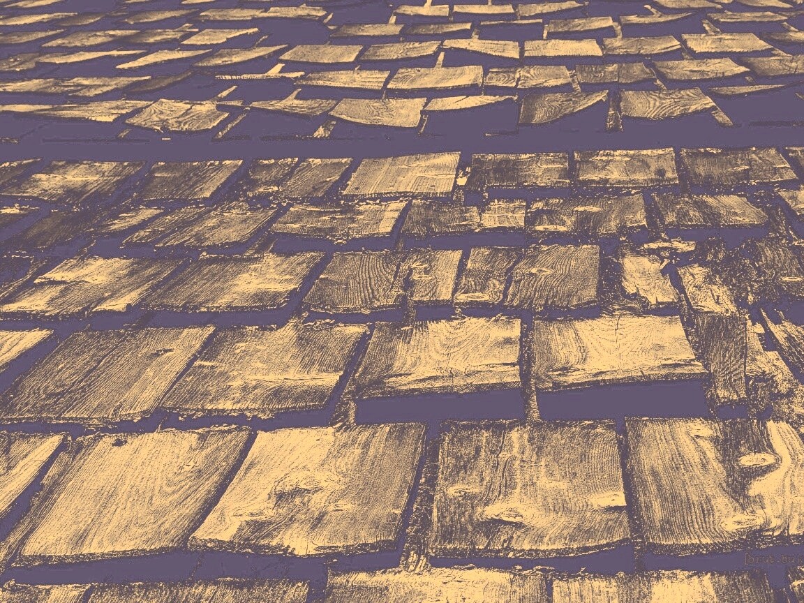 Деревянная крыша обои