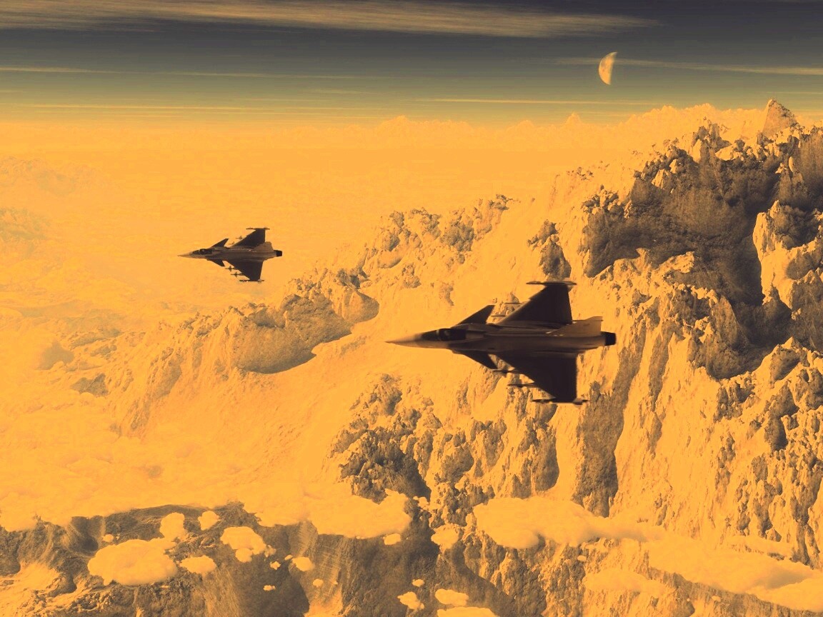 Самолёты в горах обои