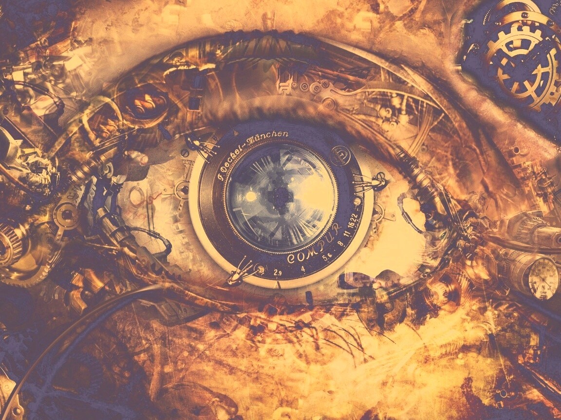 Механический глаз обои