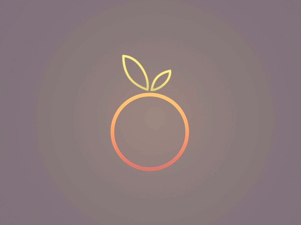 Стилизованная апельсинка обои