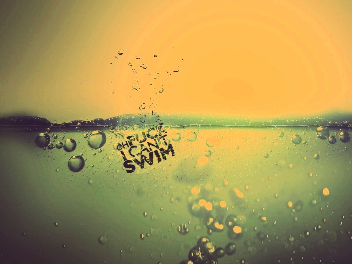 Oh fuck i cant swim обои