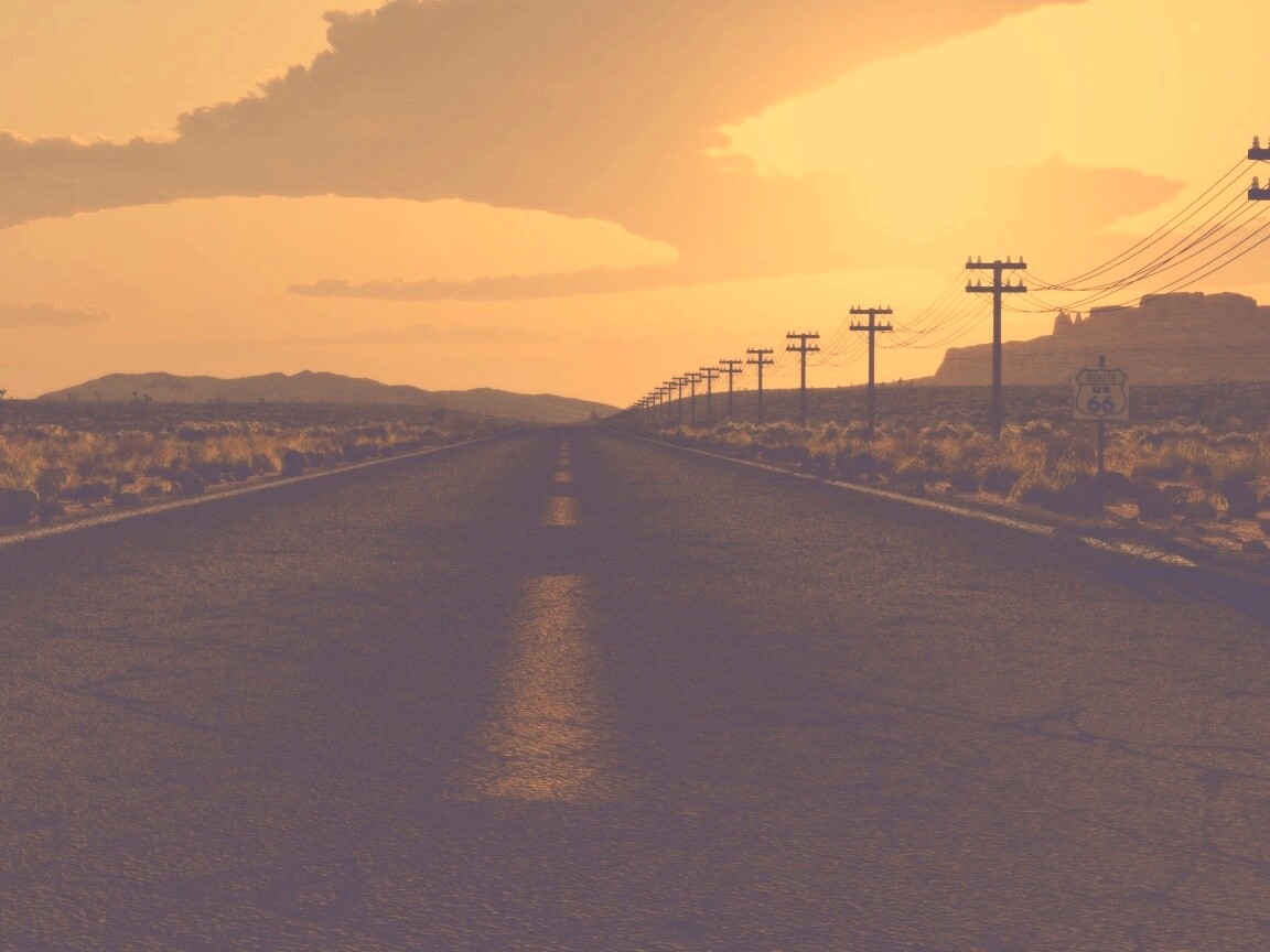 Дорога в пустыне обои