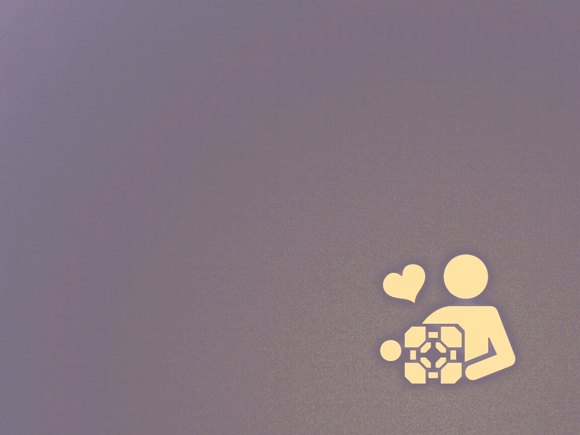 Ты и твой companion cube обои