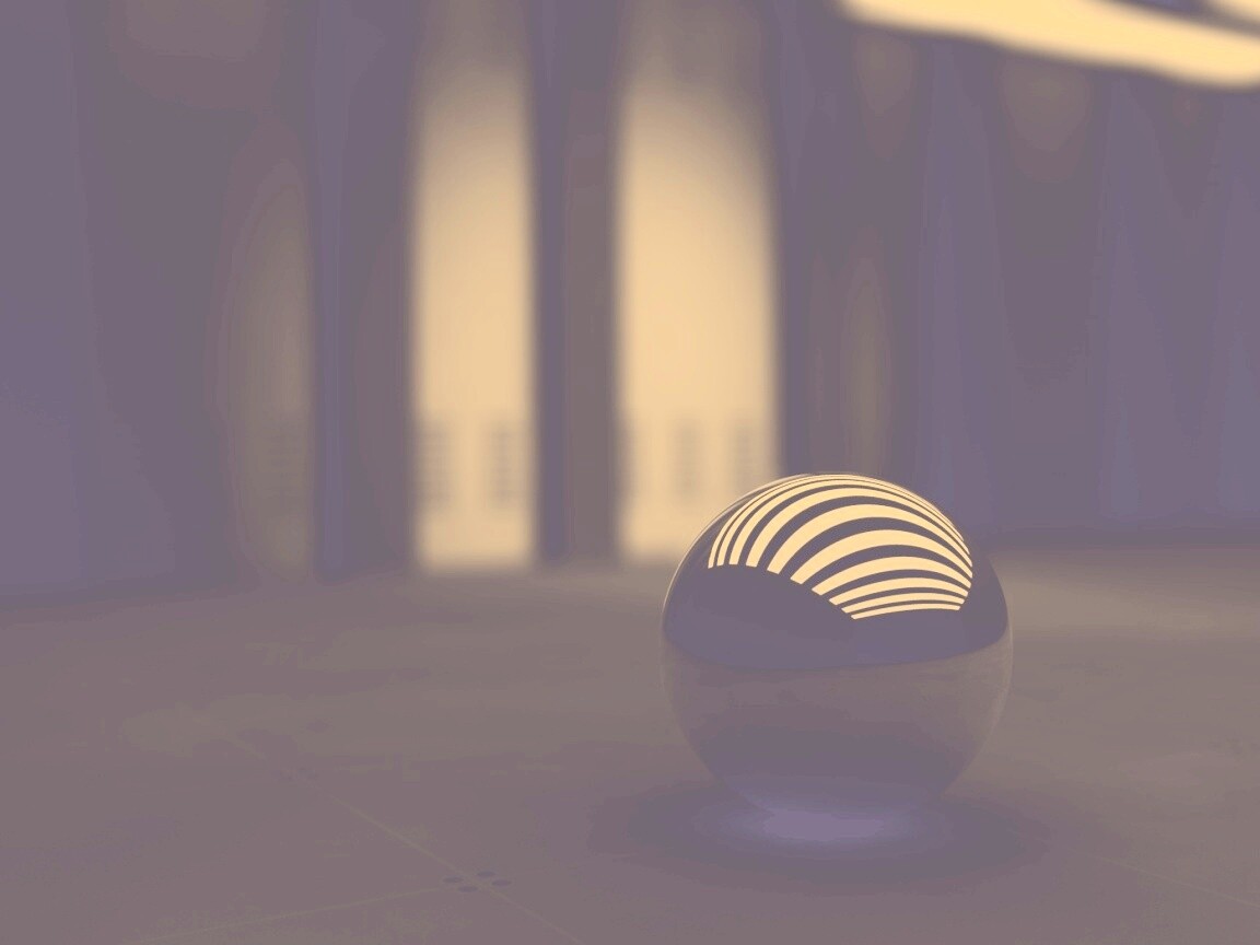 Трехмерный блестящий металлический шарик обои