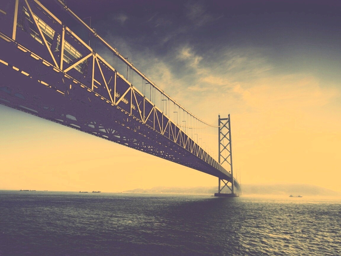 Мост Akashi Kaikyo в Японии обои