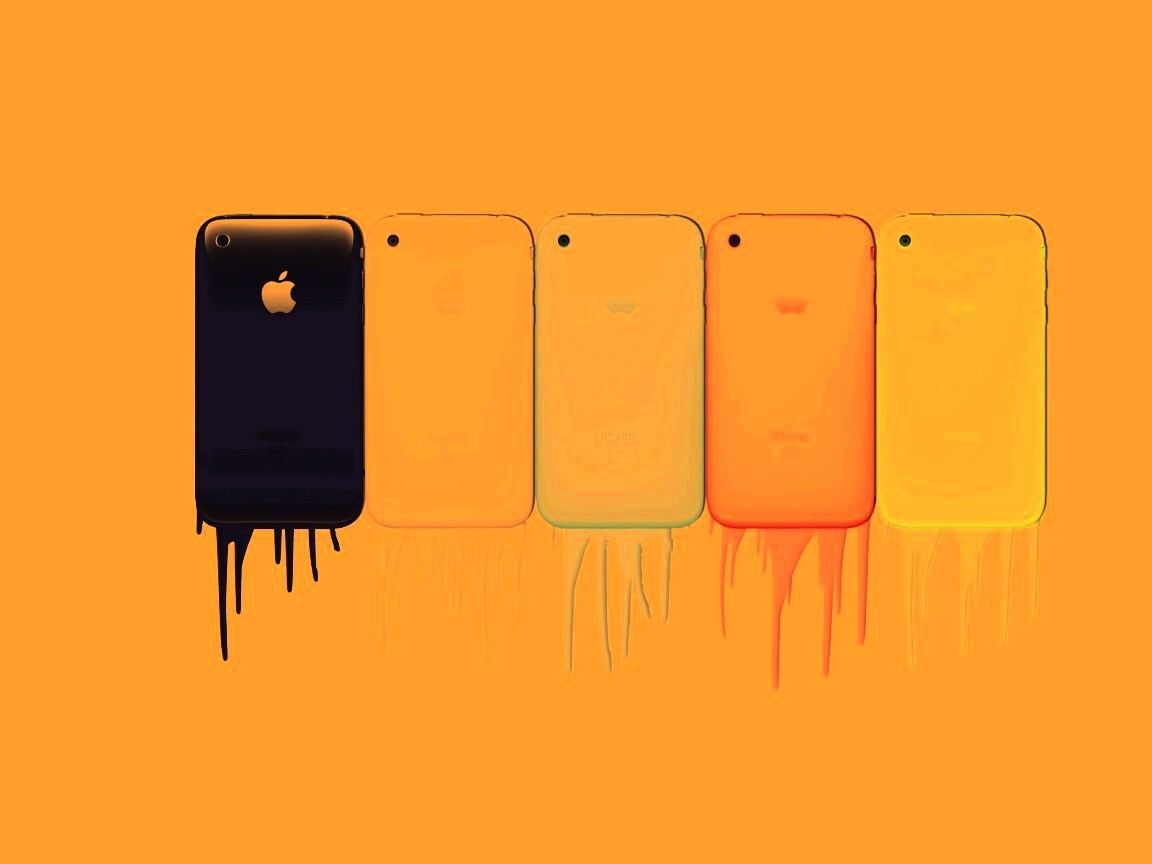 iPhone в разных цветах обои
