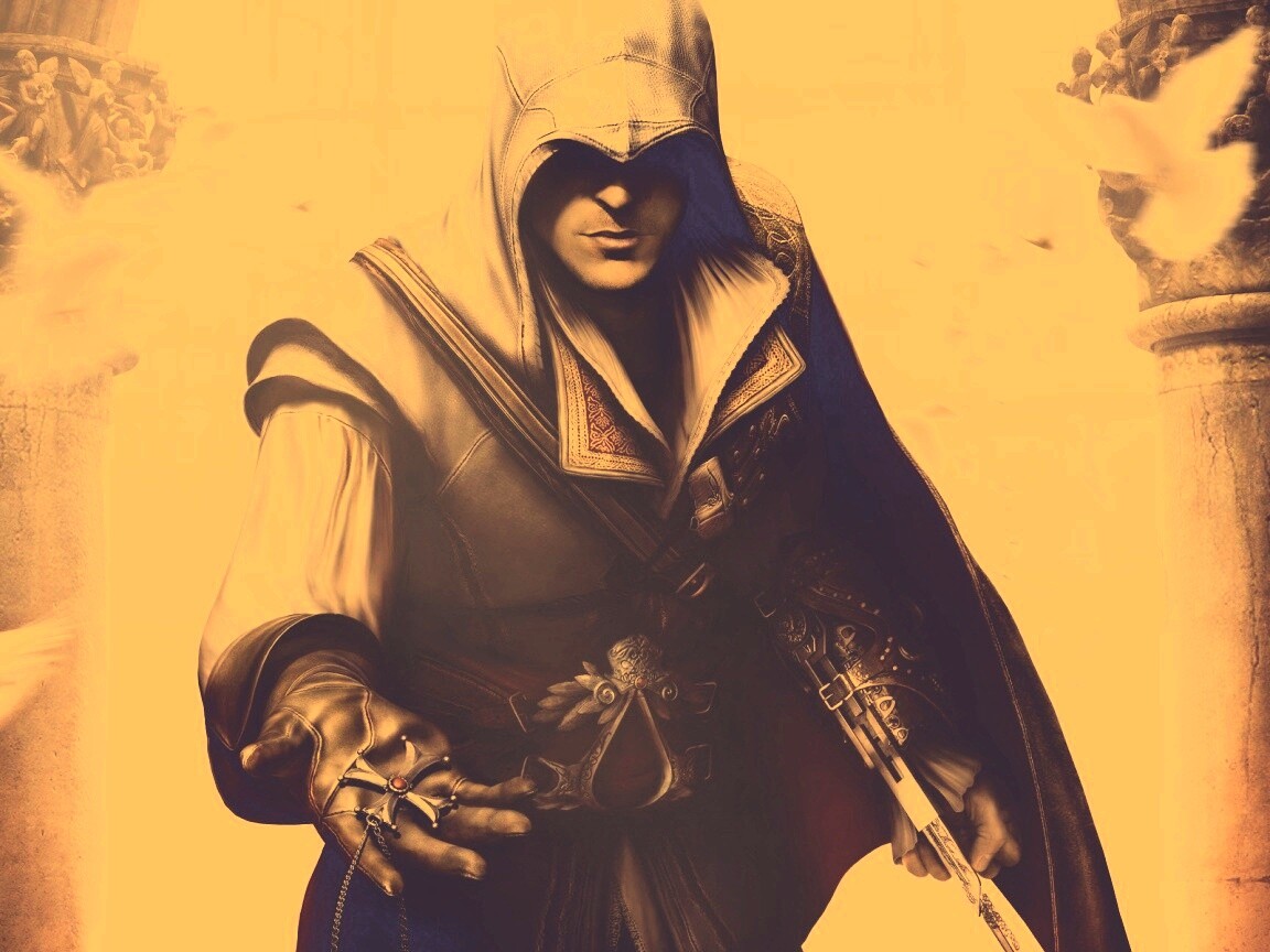 Ассасин с крестом обои