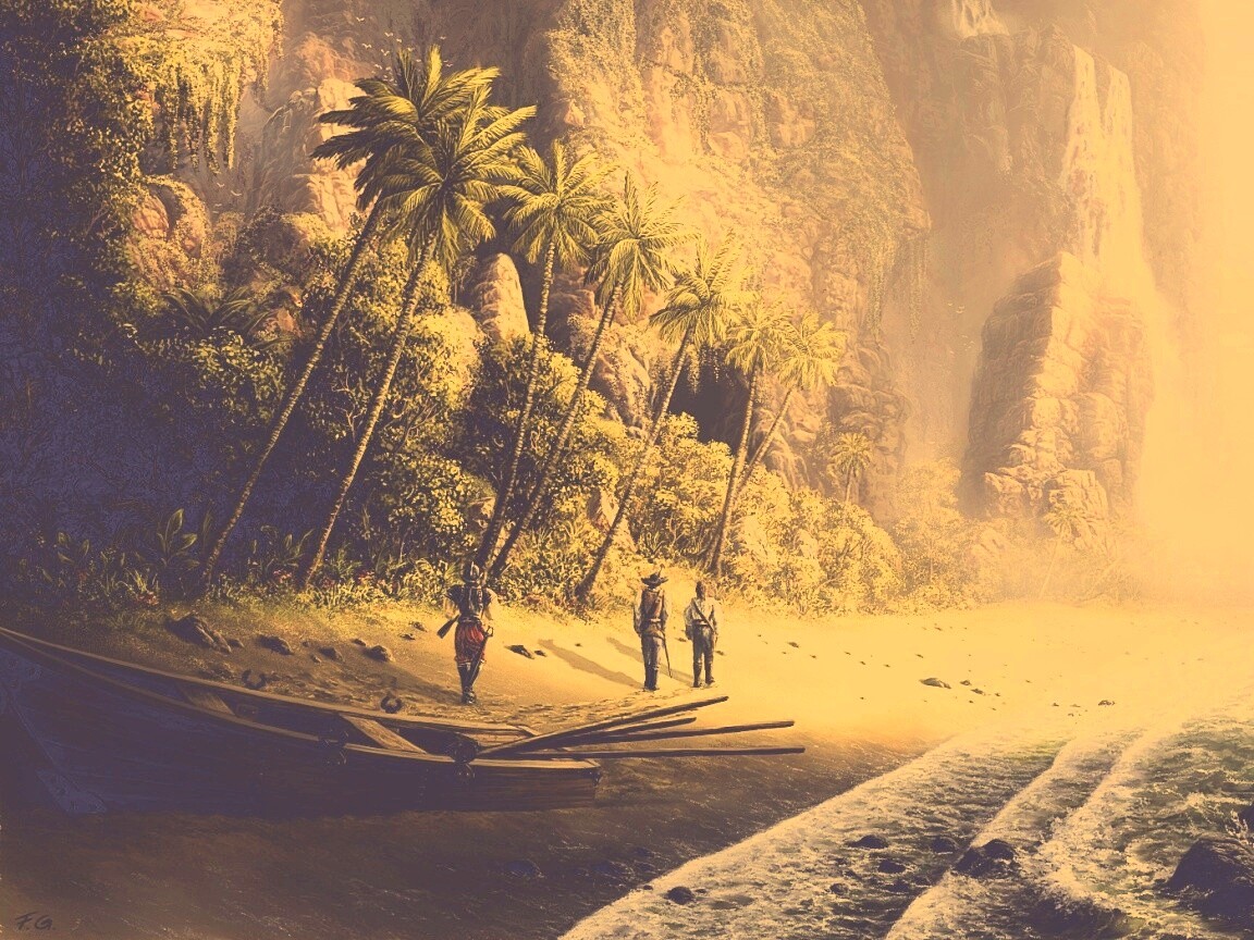 Люди на необитаемом острове обои