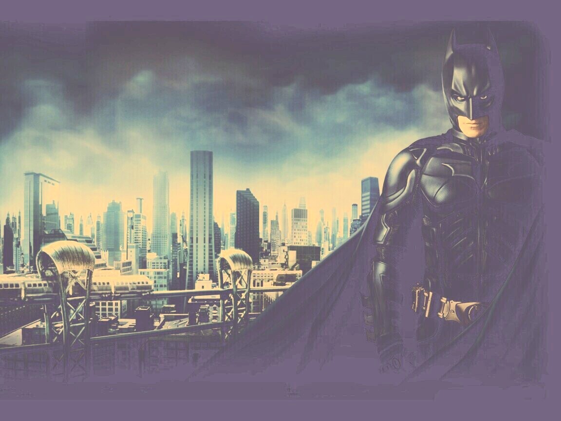 Бэтман над Готамом обои