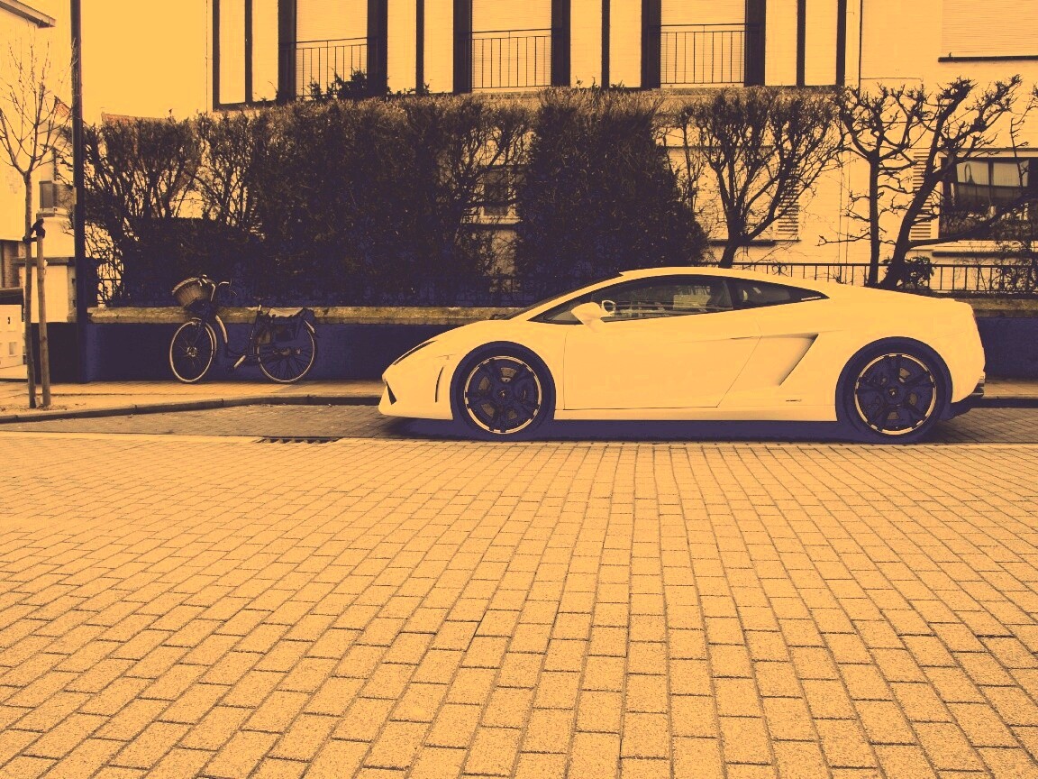 Белый Lamborghini обои