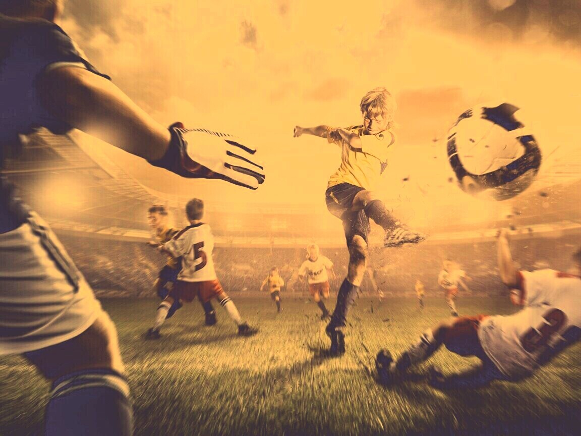 Игра в футбол обои
