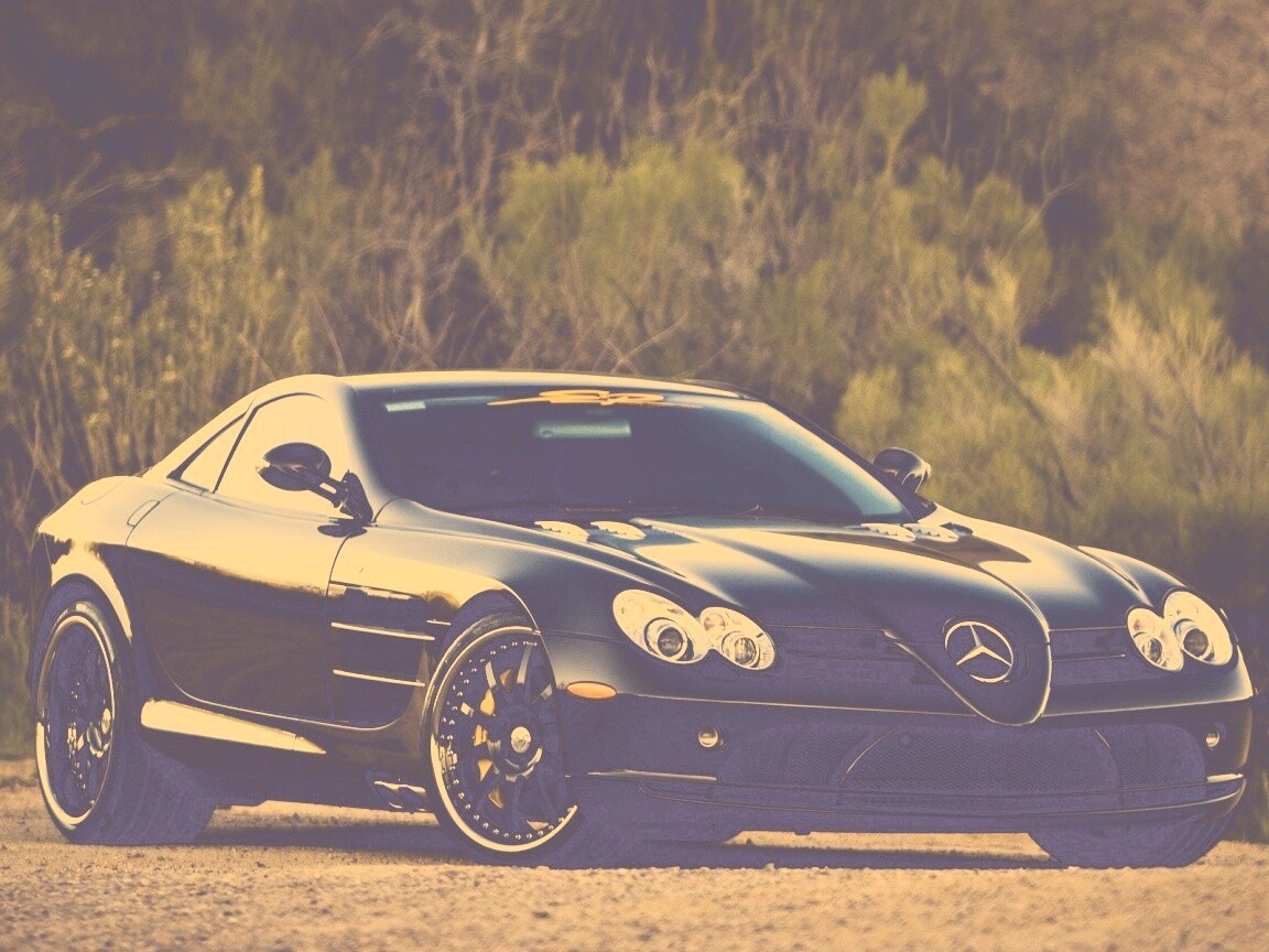 Черный мерседес обои