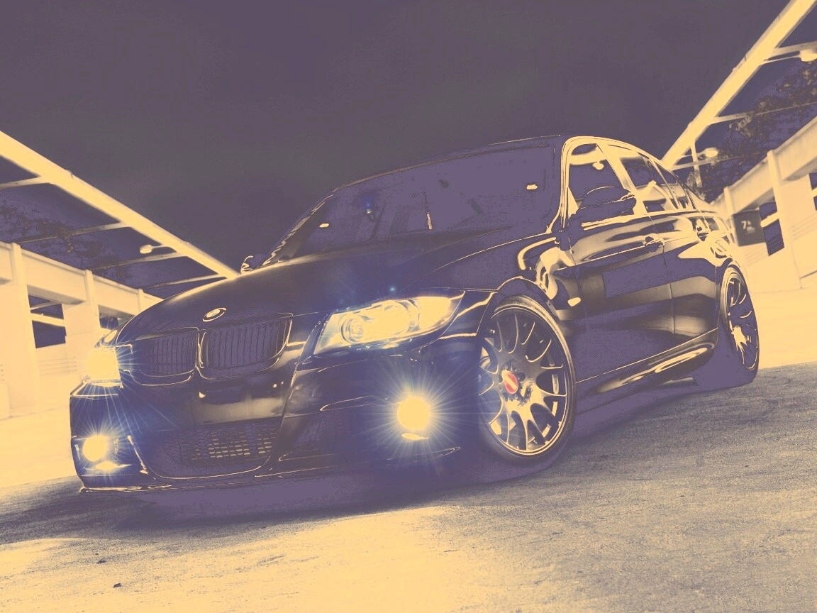 Чёрный БМВ обои