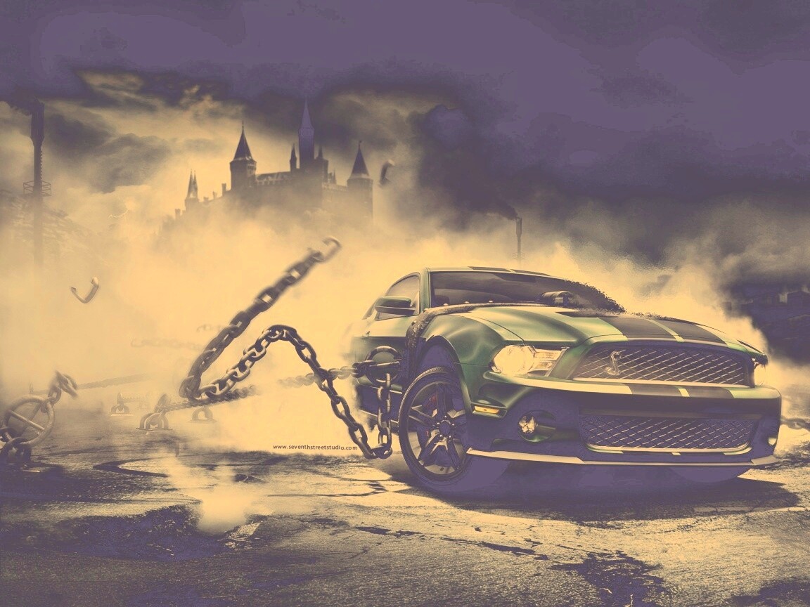 Ford Mustang рвёт цепи обои