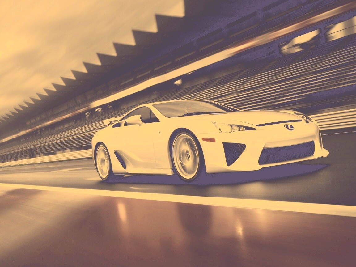 Lexus LFA на тарссу обои