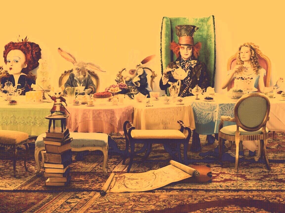 Чай в стране чудес обои