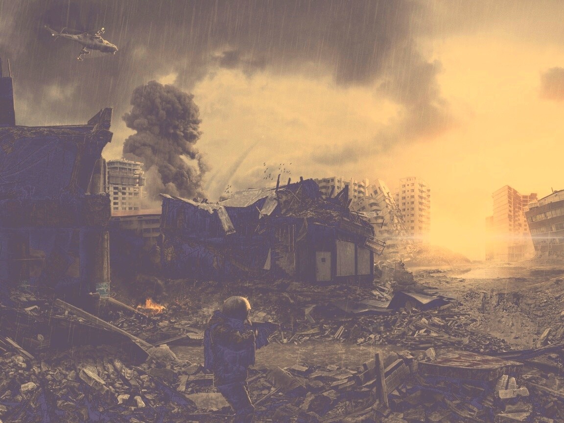 Город после войны обои