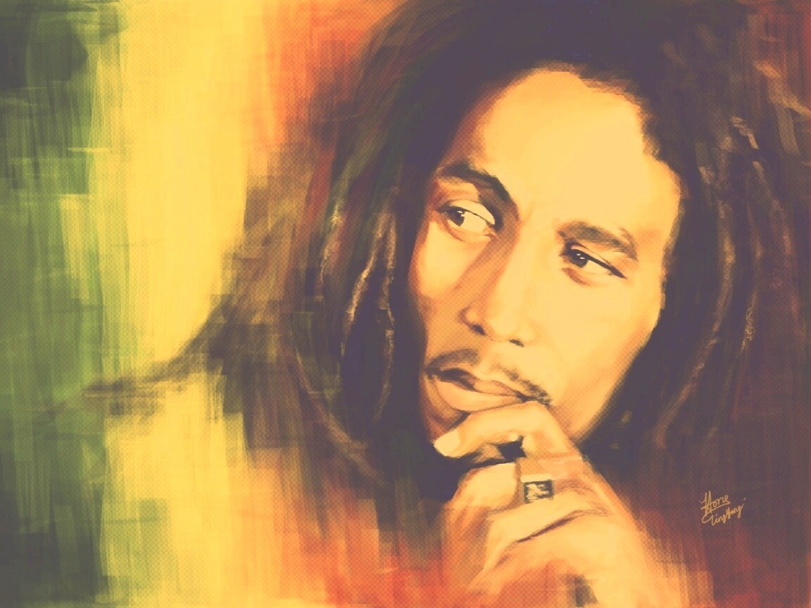 Портет Боба Марли обои