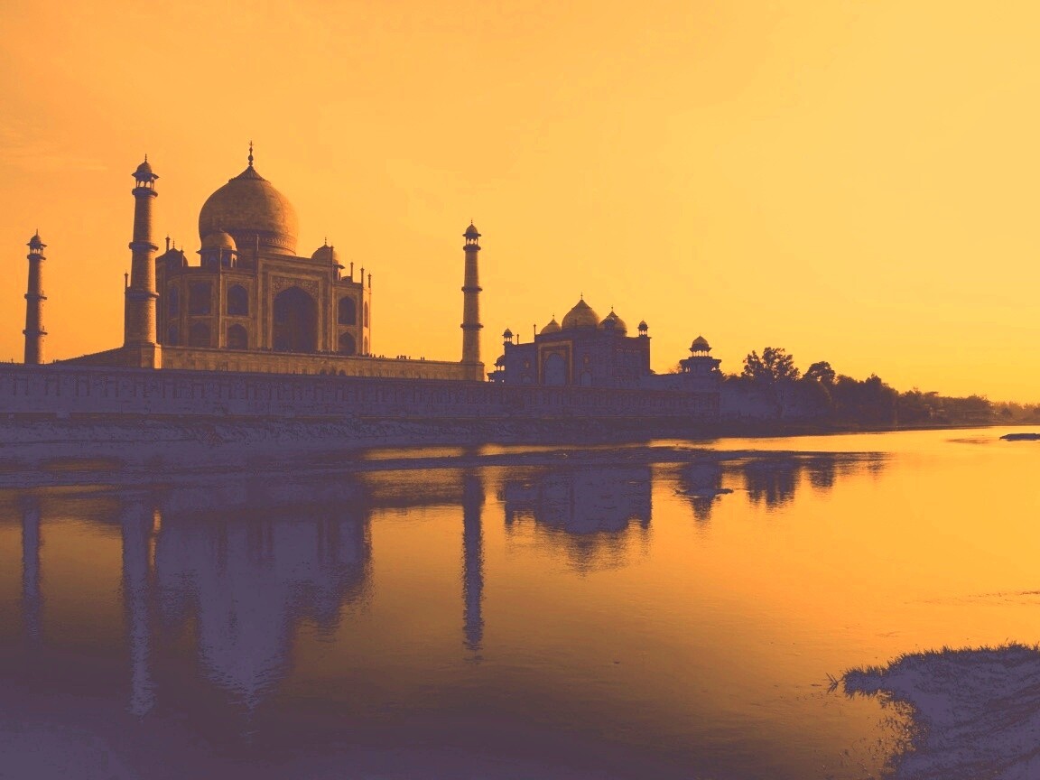 Тадж Махал в сумерках обои