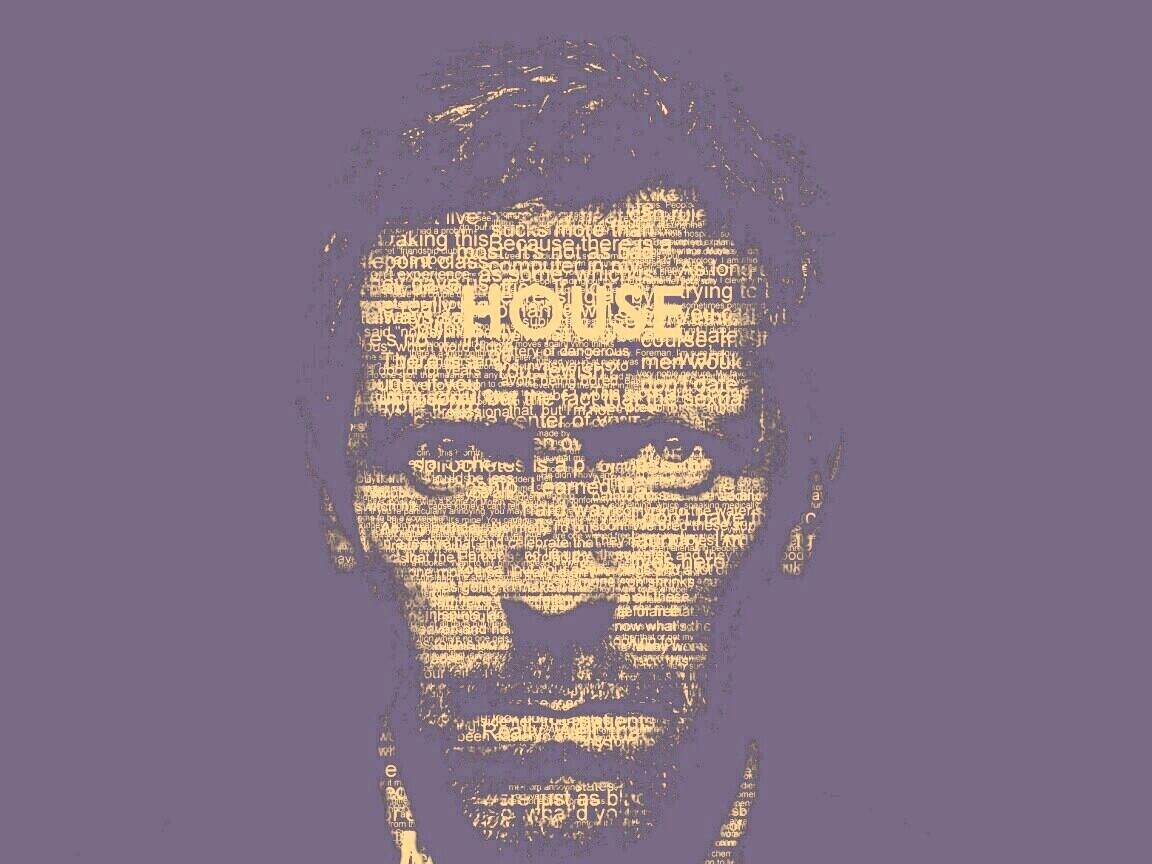 Хаус типографика обои