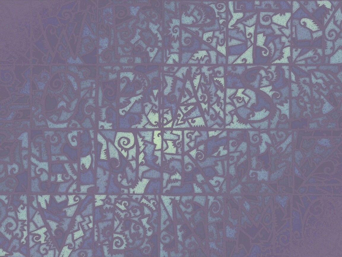Витражные буквы обои