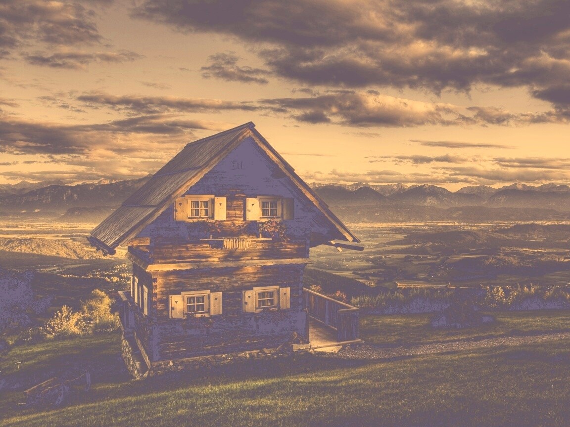 Старенький дом в Австрии обои