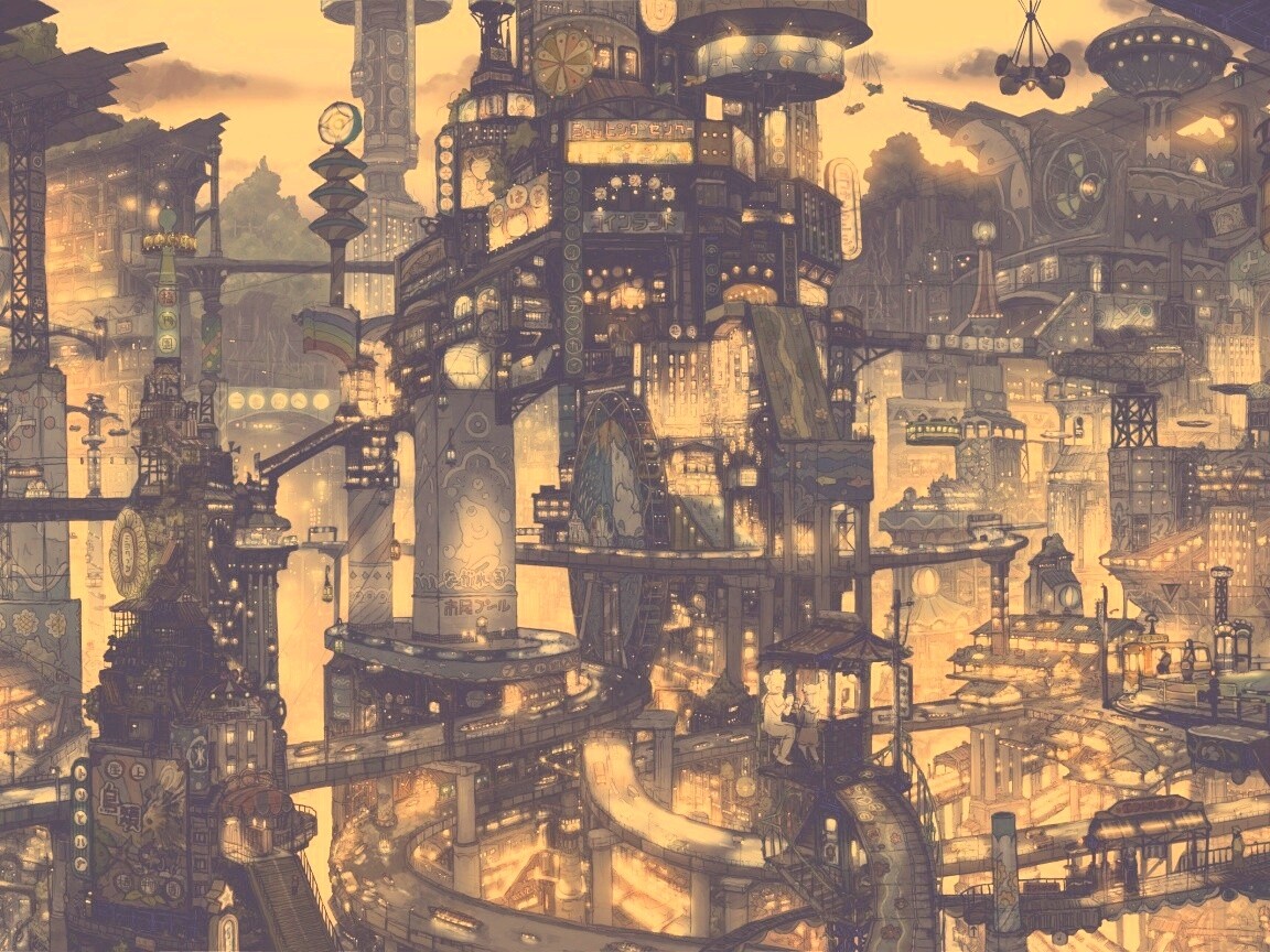 Город будущего обои