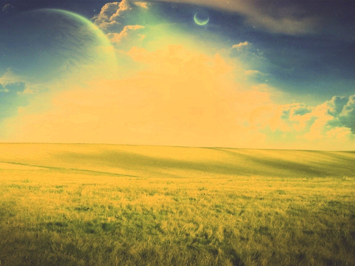 Луг на другой планете обои