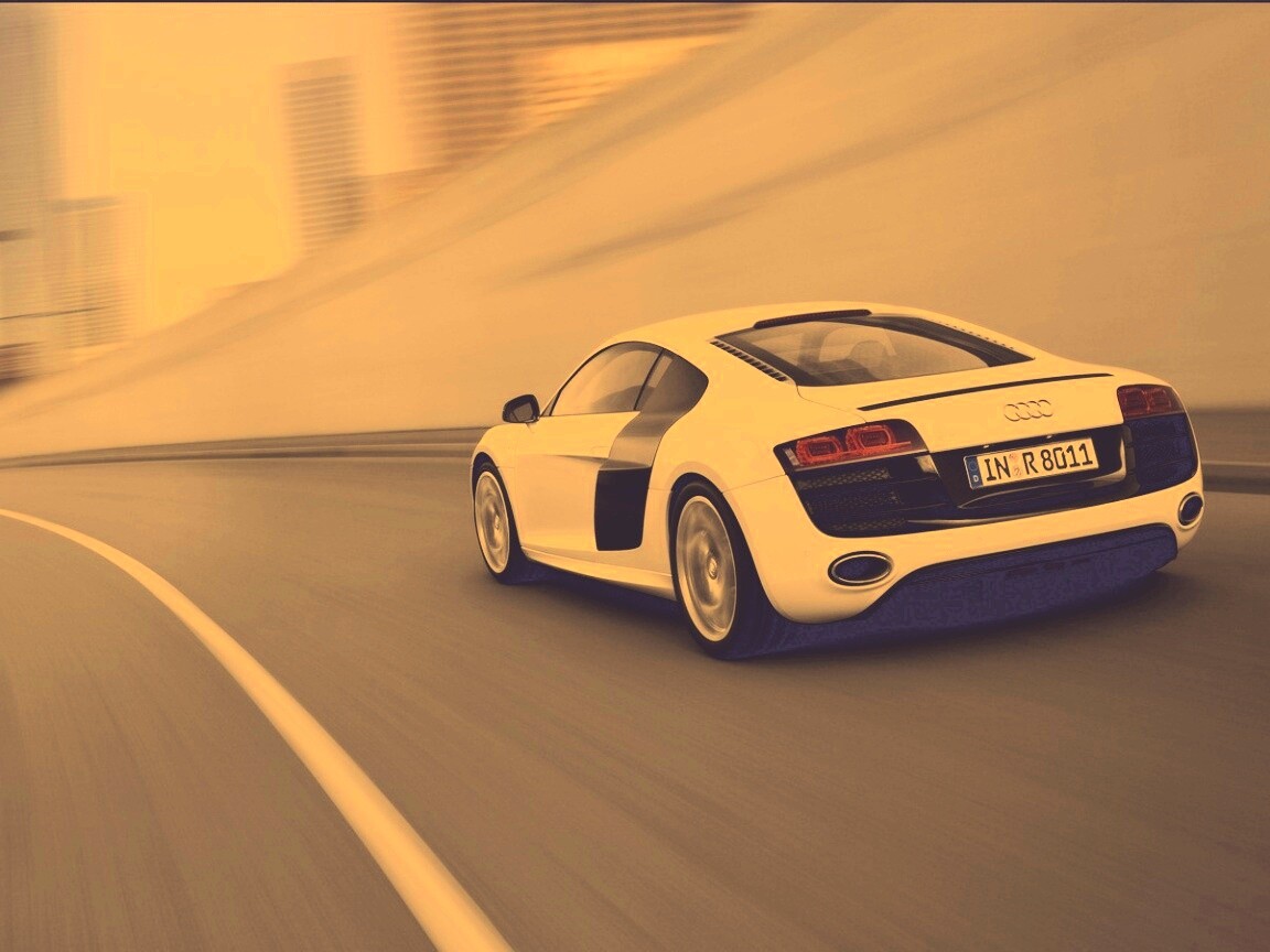 Ауди вид сзади обои