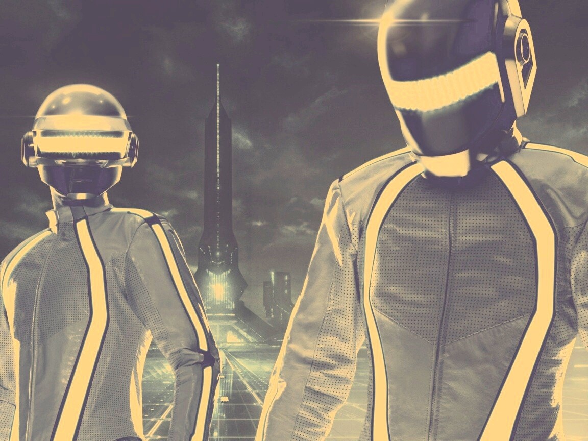 Daft Punk на съемках фильма TRON обои