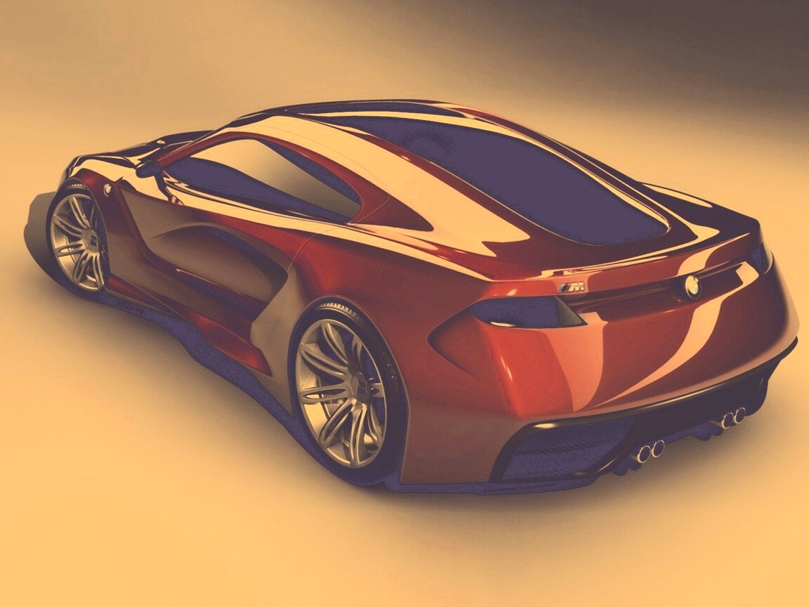Красный концепт BMW обои
