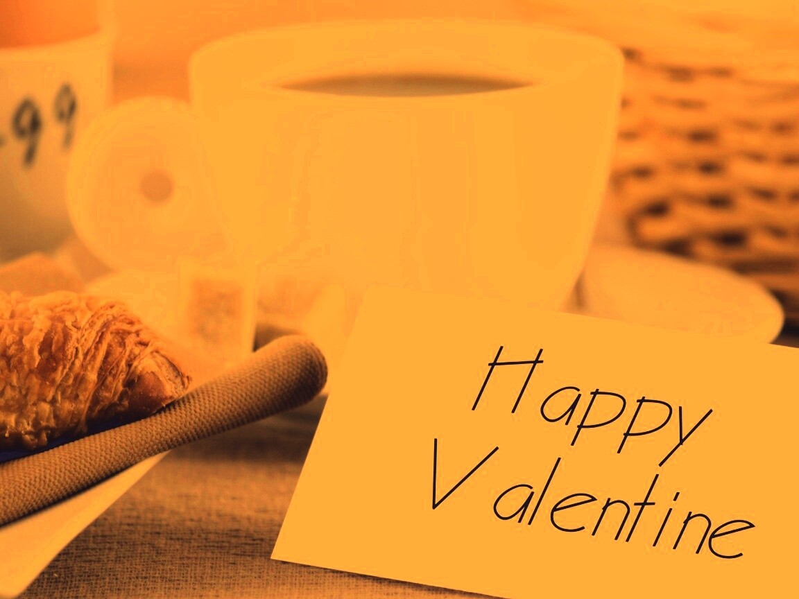 Завтрак на День Святого Валентина обои