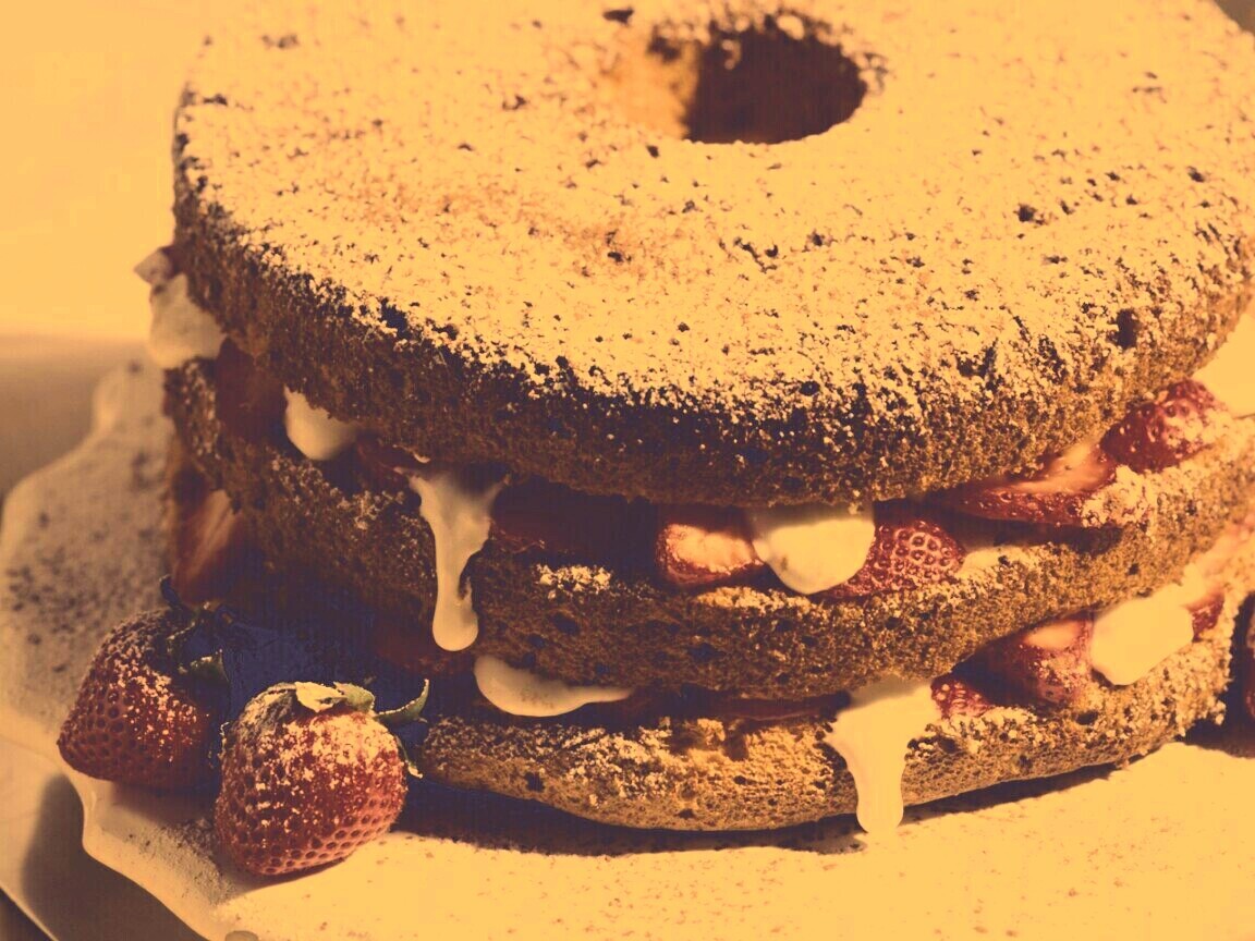 Десерт с фруктами обои