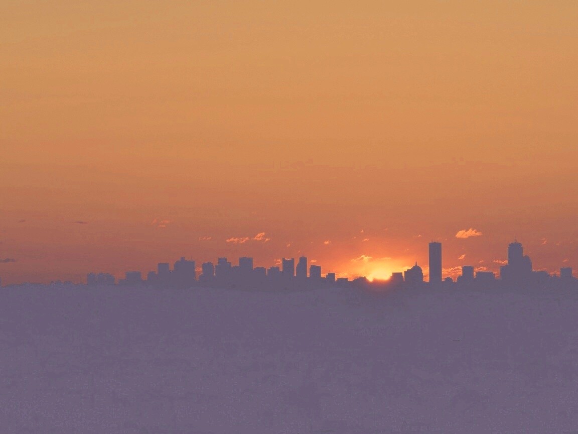 Бостонский закат обои