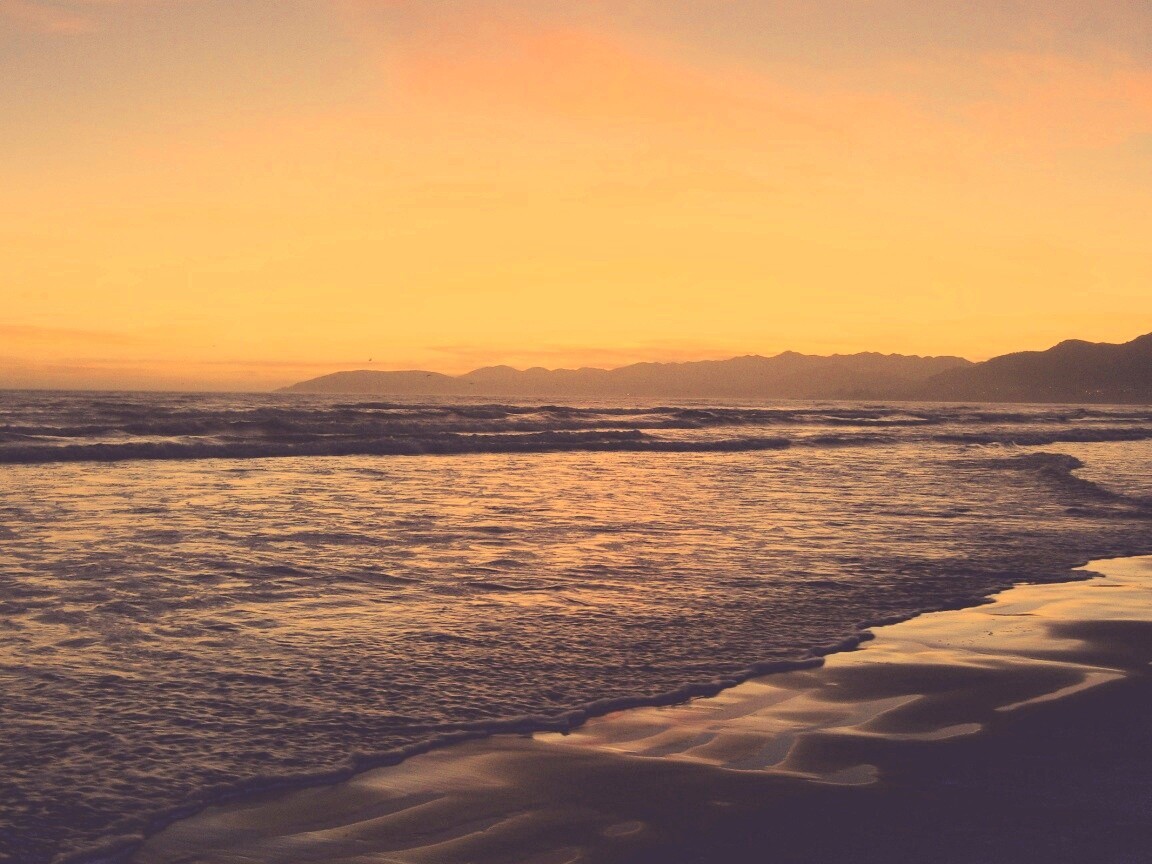 Восход на море обои