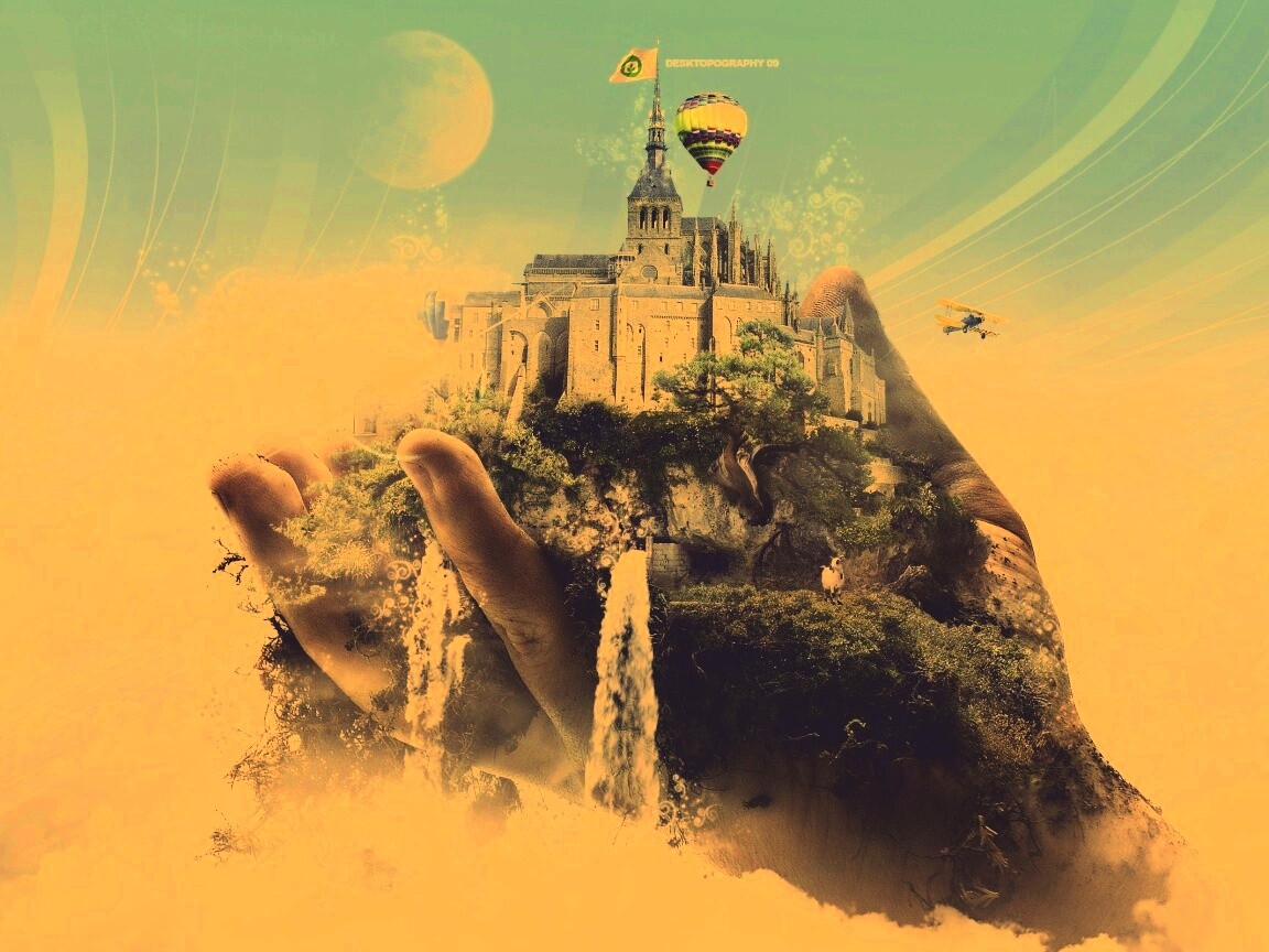 Замок в руке обои