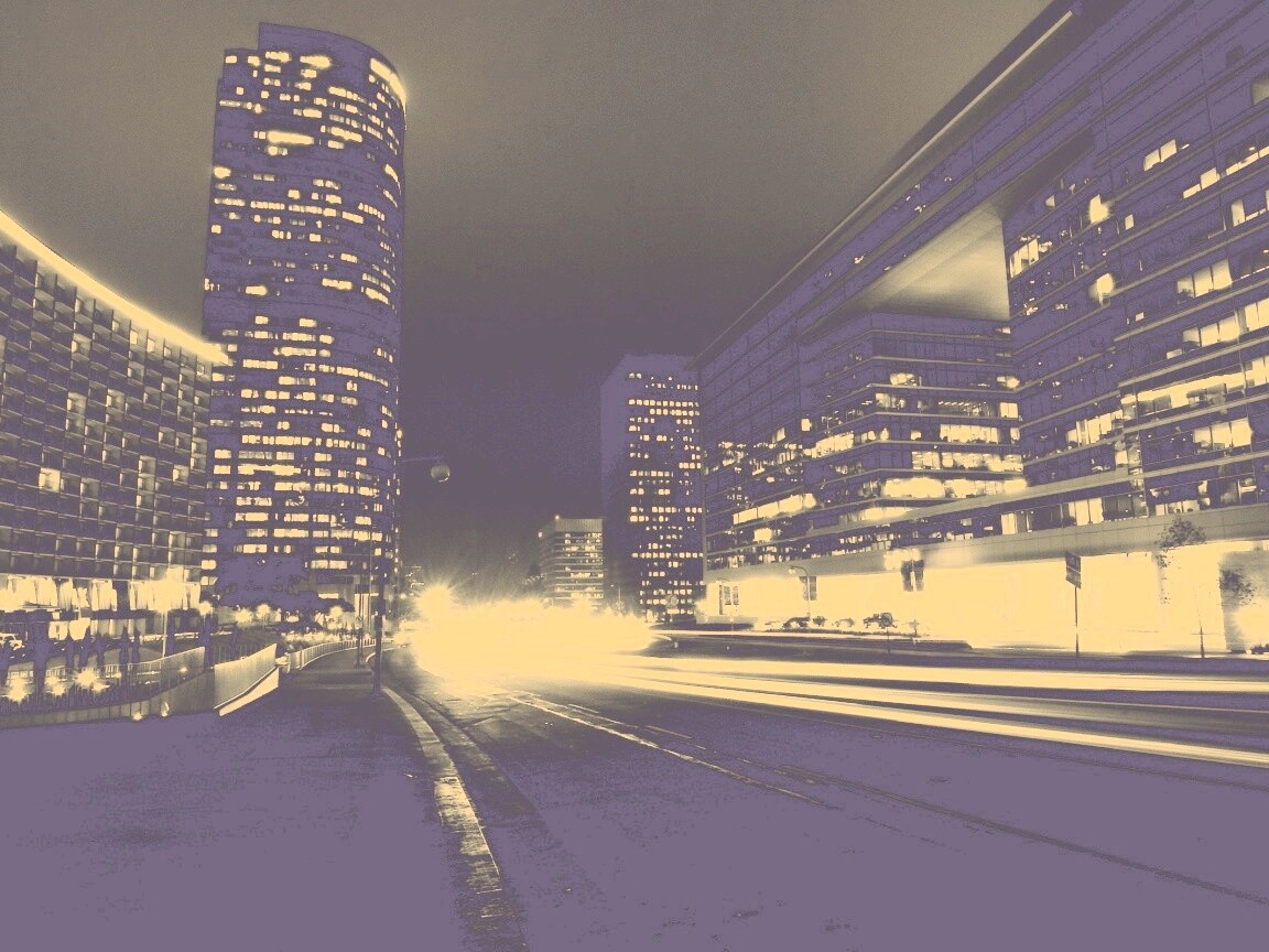 Ночные огни мегаполиса обои