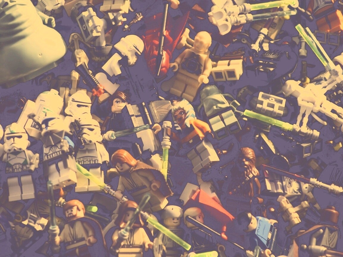 Человечки лего по мотивам звездных войн обои