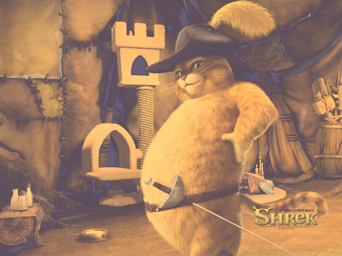 Кот в сапогах из Шрека обои
