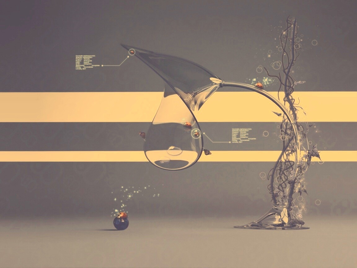 Футуристическая стеклянная лампа обои