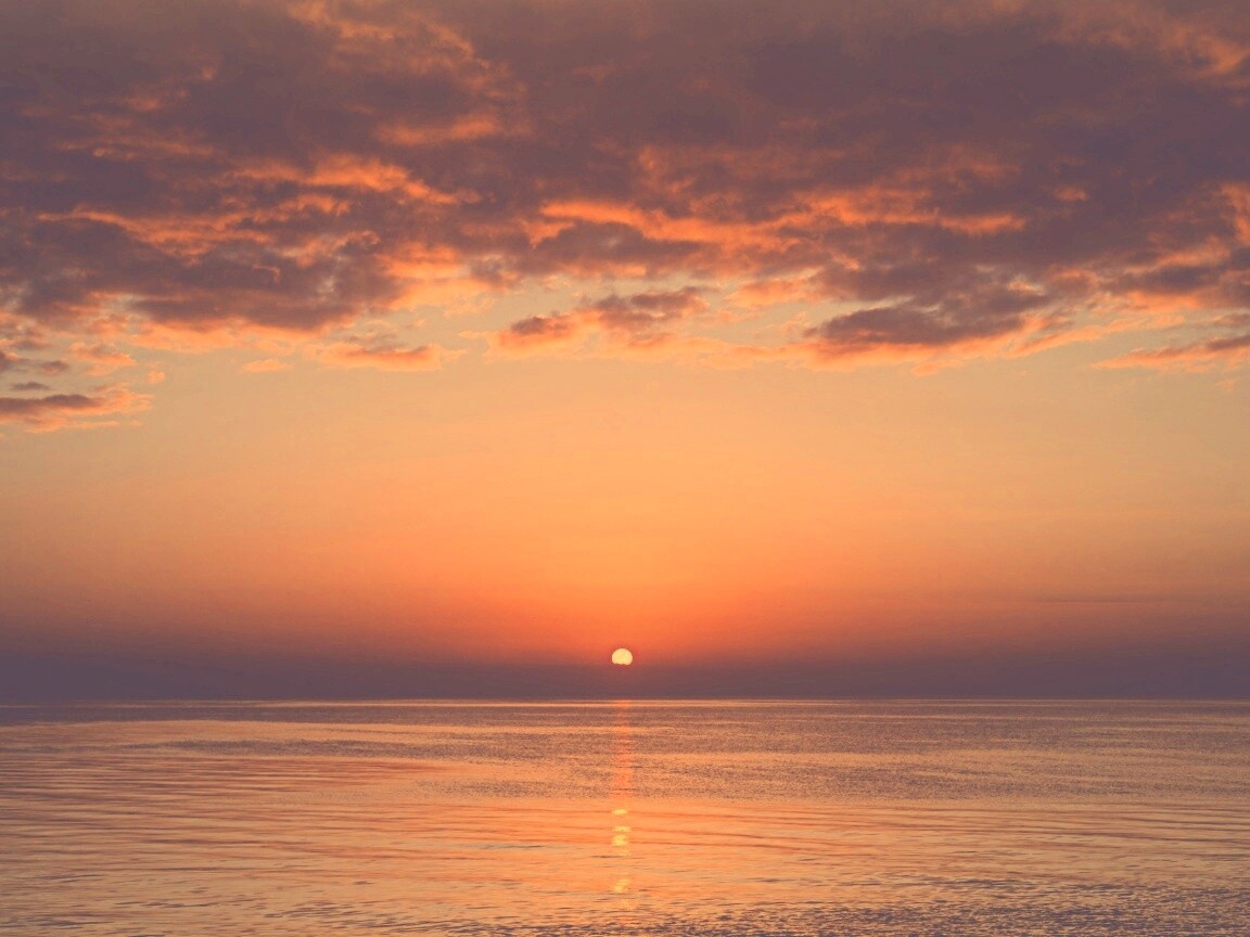 Багровый закат обои