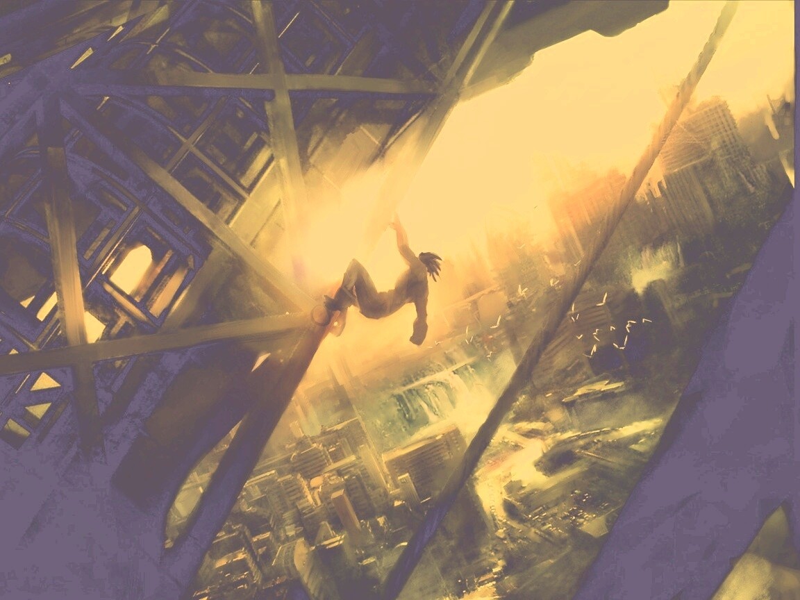 Мутант в постапокалиптическом городе обои