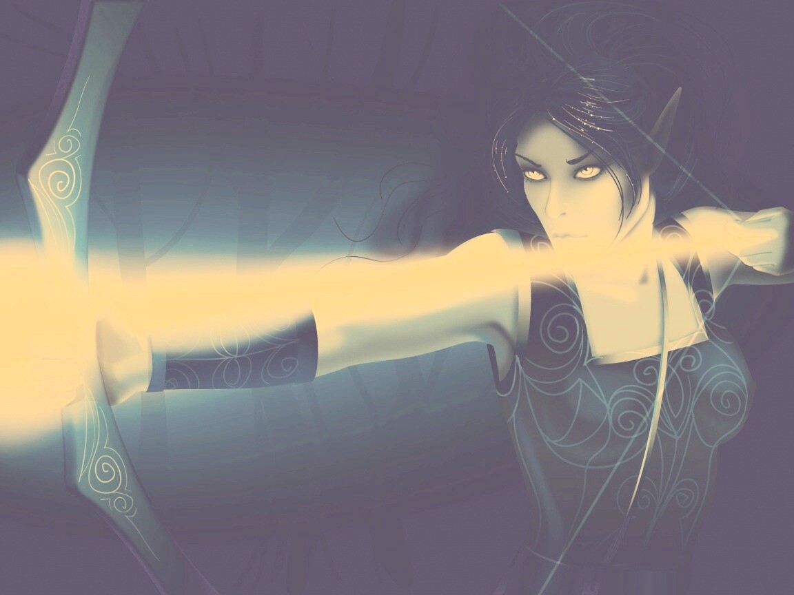 Эльфийская лучница обои