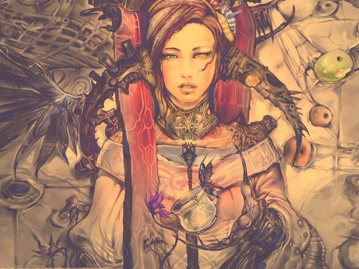 Странная девушка обои