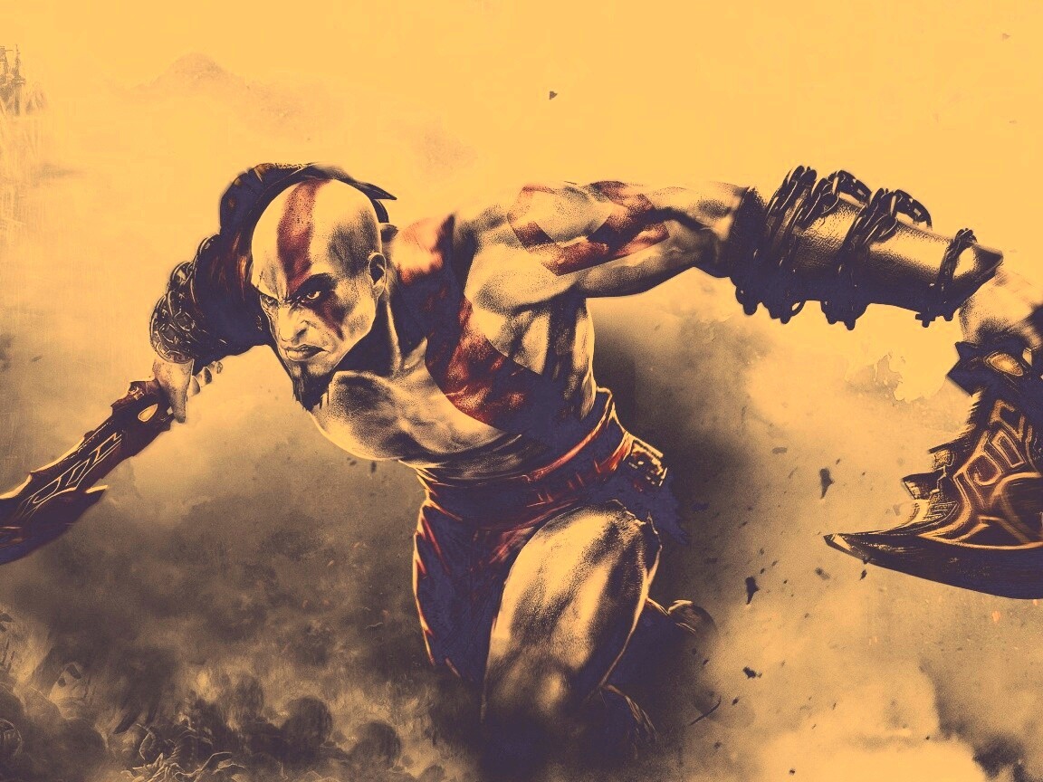 Герой игры God of War обои