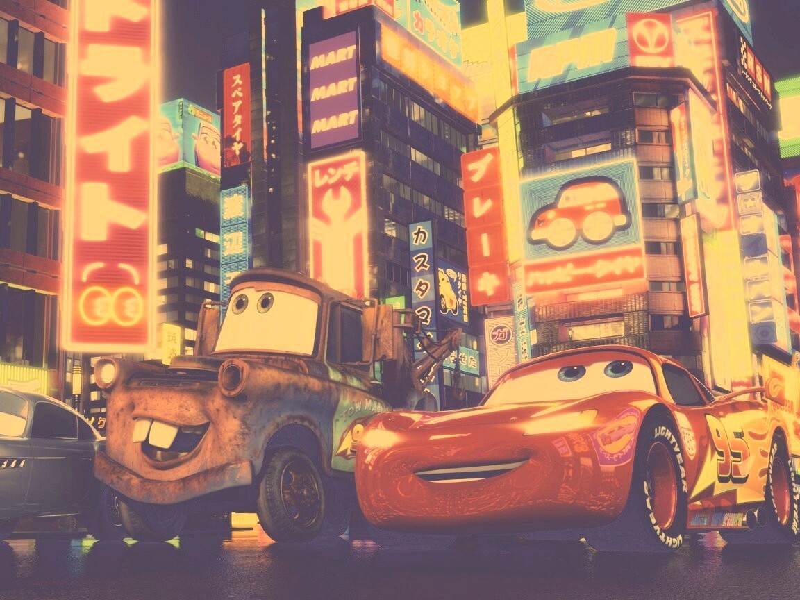 Тачки в большом городе обои