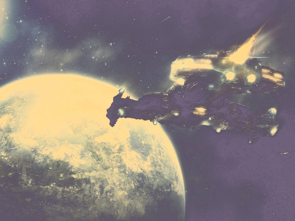 Hyperion летит к земле обои