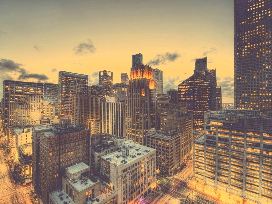 Бизнес-центр сверху обои